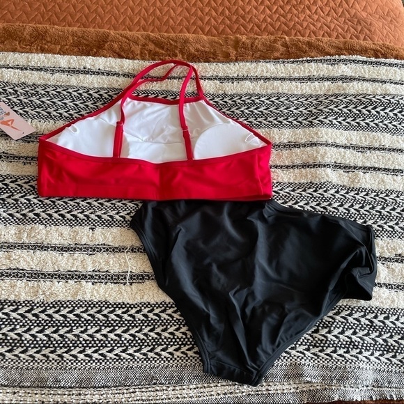 NWT Amazon charm leaks womens halter bikini swimwear high neck two piece bikini - Picture 5 of 8